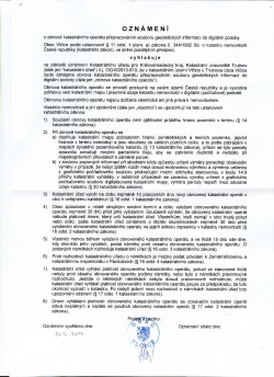 oznámení